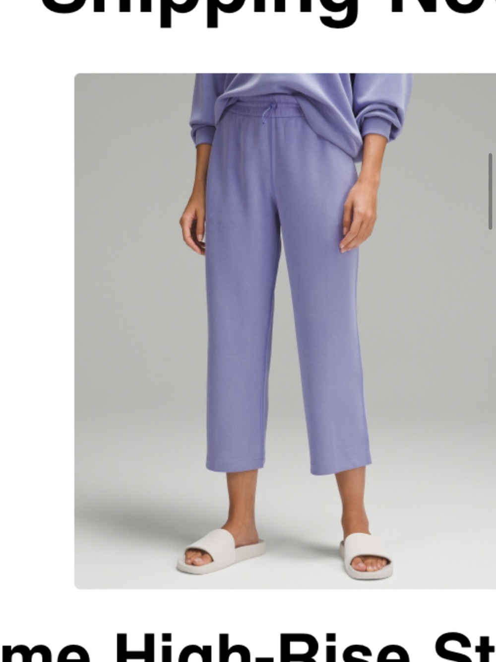 Lululemon softstreme high-rise straight leg cropped pant
